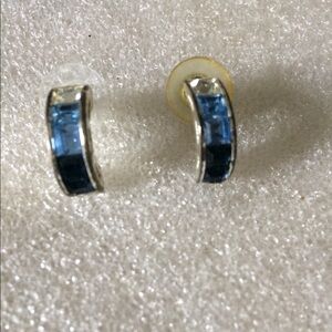 Cz multi color stud earrings